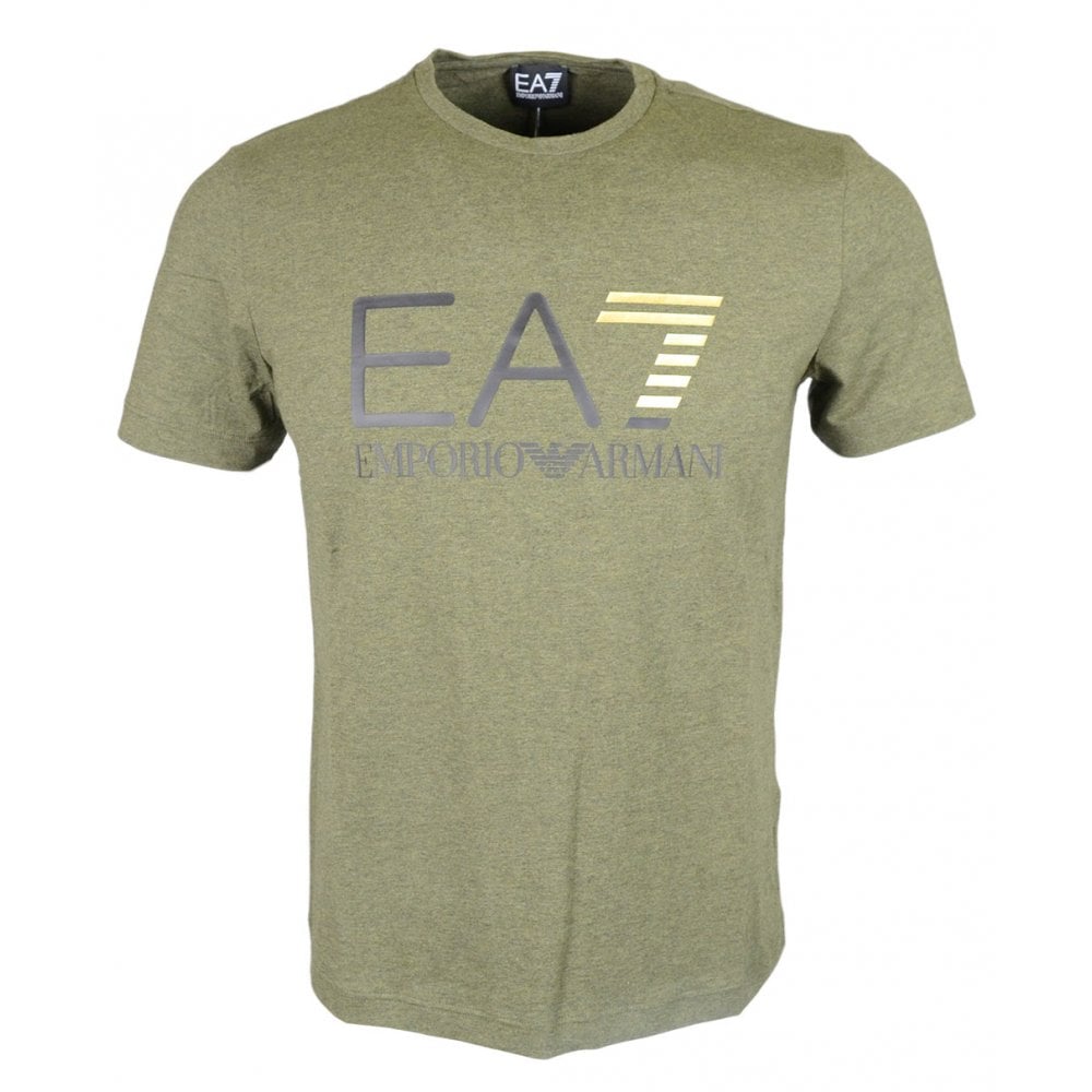 Ea7 khaki t shirt hotsell