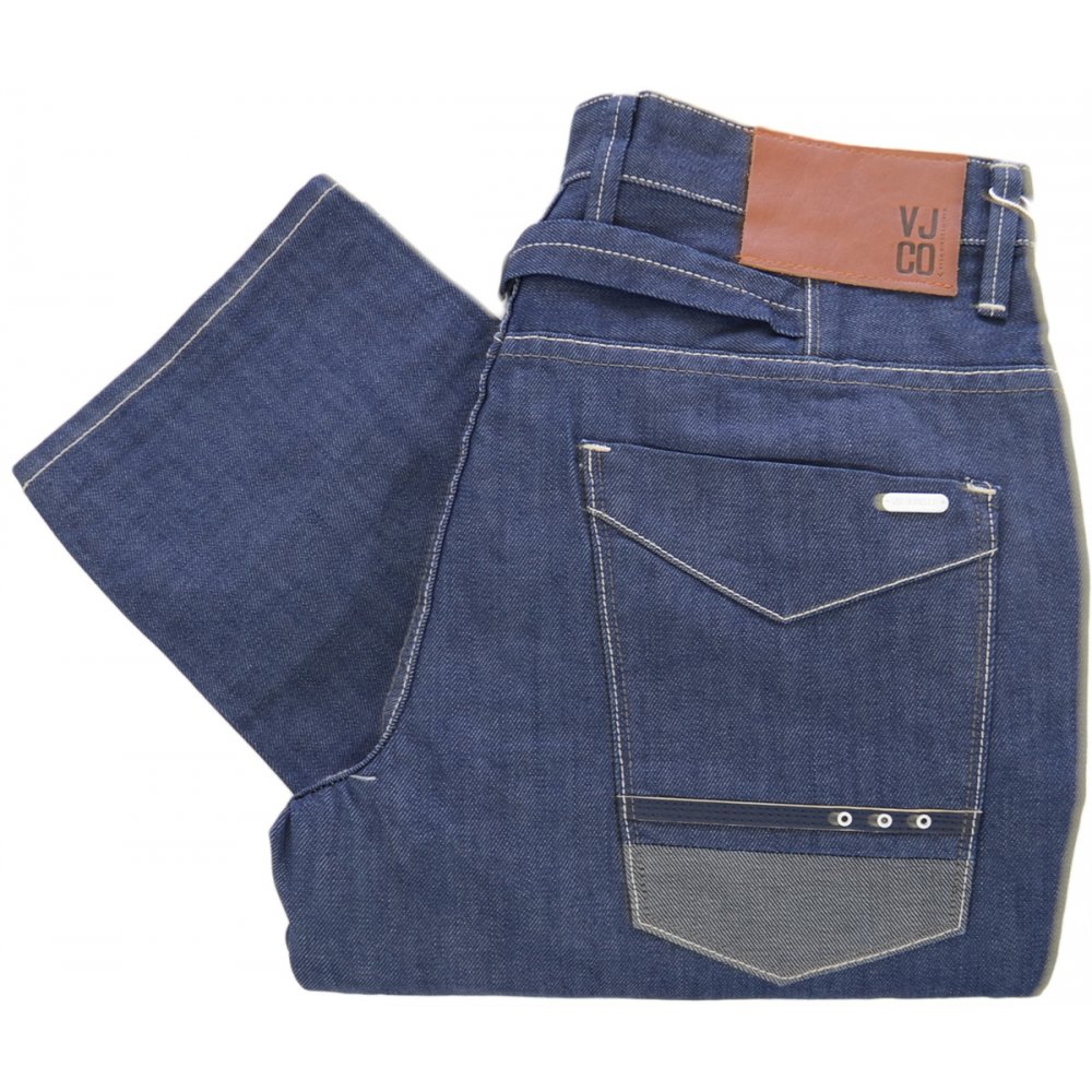 Blue Raw 2 Tone Relax Jeans - Clothing from N22 Menswear UK